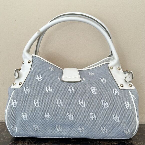 New Dooney and Bourke Blue Medium Logo Lock Satchel - Picture 2 of 14